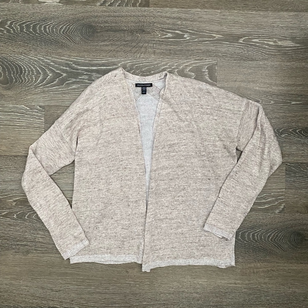 Eileen Fisher Organic Linen Oatmeal Cardigan